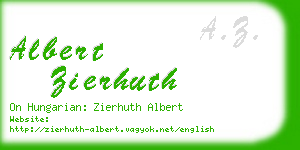 albert zierhuth business card